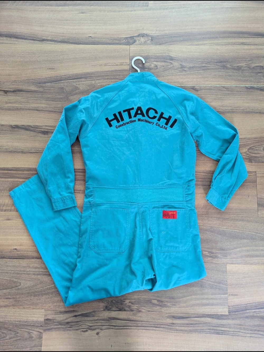 Vintage Japanese Hitachi Construction Mechanic Jumpsuit Coveralls Auto-Bi LL JDM